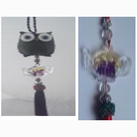 貓頭鷹琉璃吊飾-茶壺