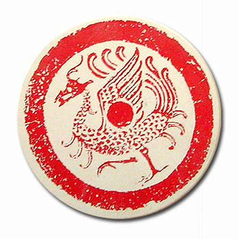 東方魅力-四神獸吸水杯墊/朱雀(紅)