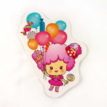 糖果造型明信片-女孩氣球